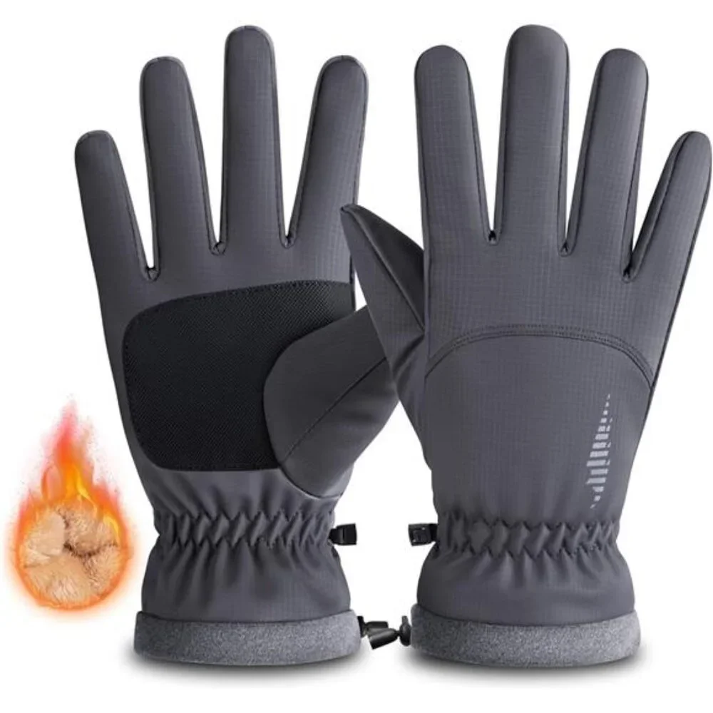 Unisex Winter Waterproof Ski Snow Warm Thermal Gloves with Touchscreen Fingers